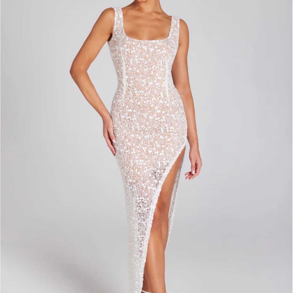 Nadine Merabi Louisa White Dress